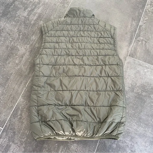 CHEVIGNON Olive Green Quilted Togs Puffer Vest Duck Logo